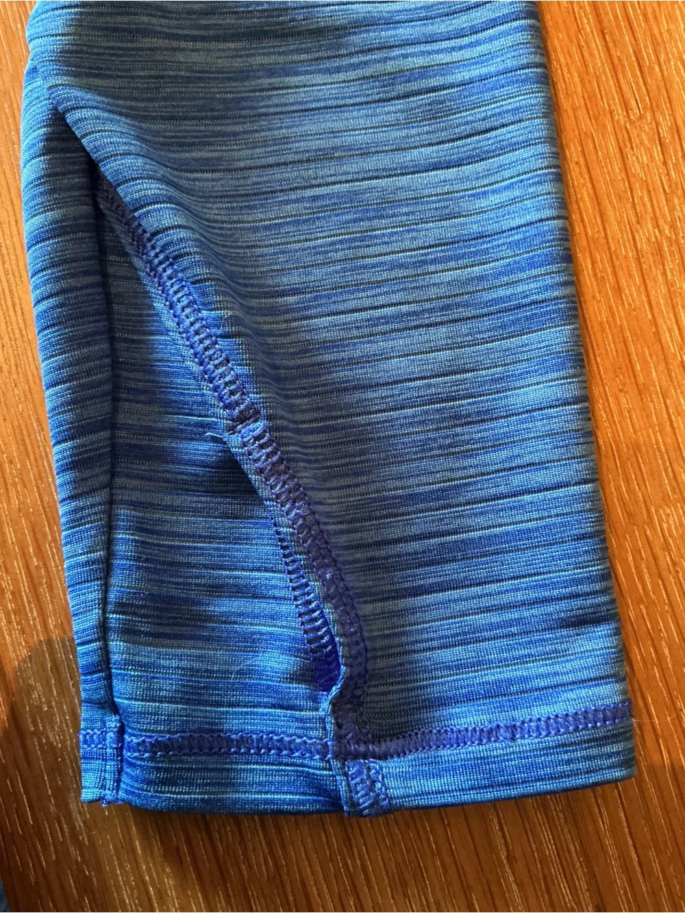 Athleta Chi Long Sleeve Royal Blue Stripe L Large Top UPF Sun Protection Shirt - Picture 4 of 9